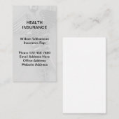 Carte De Visite Thème Médicale de l'assurance maladie (Devant / Derrière)