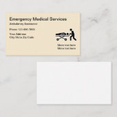 Carte De Visite Thème Médicale de secours d'EMT (Devant / Derrière)