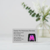 Carte De Visite Thème Médicale du pulmonologue Lung Doctor (Debout devant)