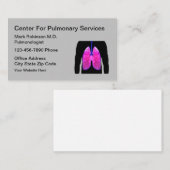 Carte De Visite Thème Médicale du pulmonologue Lung Doctor (Devant / Derrière)