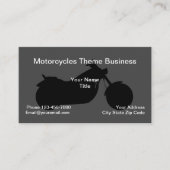 Carte De Visite Thème Moto Simple (Devant)