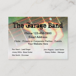 Carte De Visite Thème musical de groupe de rock cool