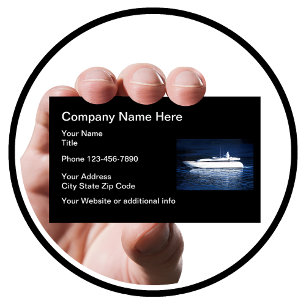 Carte De Visite Thème nautique bateau de yacht