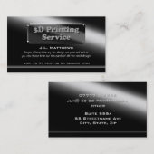 Carte De Visite Thème noir moderne d'éclat - conseiller (Devant / Derrière)