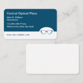 Carte De Visite Thème Optométriste Et Oeil Moderne (Devant / Derrière)