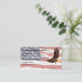 Carte De Visite Thème Patriotique American Eagle (Debout devant)