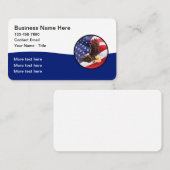 Carte De Visite Thème Patriotique Classique Américain (Devant / Derrière)