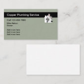 Carte De Visite Thème Plumber simple (Devant / Derrière)