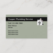 Carte De Visite Thème Plumber simple (Devant)
