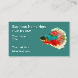 Carte De Visite Thème Poisson Tropical Guppy