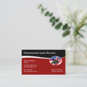 Carte De Visite Thème Rétro du service de pelouse (Debout devant)