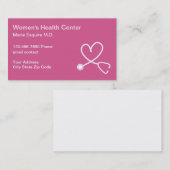 Carte De Visite Thème Santé Médicale des femmes (Devant / Derrière)