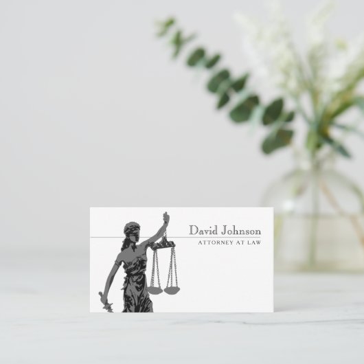 Carte De Visite Thème | Scales de justice (Debout devant)
