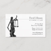 Carte De Visite Thème | Scales de justice (Dos)