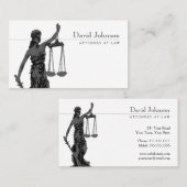 Carte De Visite Thème | Scales de justice (Devant / Derrière)