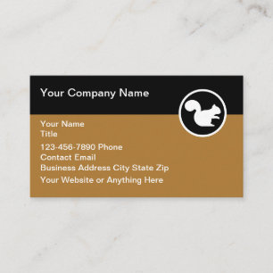 Carte De Visite Thème simple de logo d'écureuil animal nature