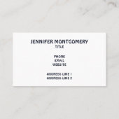 Carte De Visite Thème spatial cool - Astronauts & Rocket Ships (Dos)