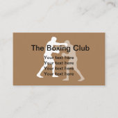 Carte De Visite Thème sportif de boxe (Devant)