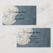 Carte De Visite Thème Starfish and Beach (Devant / Derrière)