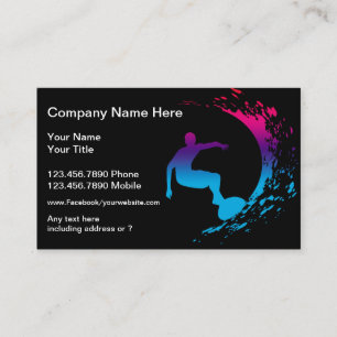 Carte De Visite Thème Surfing Nouveau