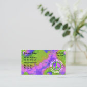 Carte De Visite Thème Tie Dye Rétro (Debout devant)