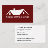 Carte De Visite Thème Toiture Et Coupe (Devant / Derrière)