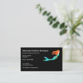 Carte De Visite Thème tropical de sirène mignonne de plage (Debout devant)