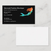 Carte De Visite Thème tropical de sirène mignonne de plage (Devant / Derrière)