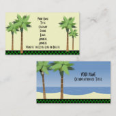 Carte De Visite Thème tropical fait sur commande de plage d'océan (Devant / Derrière)