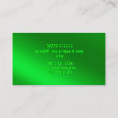 Carte De Visite Thème vert - Plante de récupération / de recyclage (Dos)