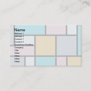 Carte De Visite Theo Van Doesburg - Composition 17 - Art Mondrian