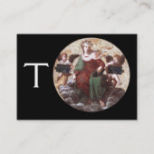 Carte De Visite THÉOLOGIE Monogramme, Black Pearl Papier (Dos)