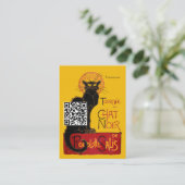Carte De Visite Theophile Steinlen - Le Chat Noir - Code QR (Debout devant)
