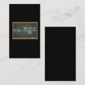 Carte De Visite Théorie de la probabilité de Bayes Sciences des do (Devant / Derrière)