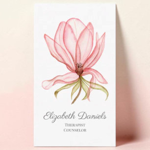 Carte De Visite Thérapeute Conseiller Magnolia Rose