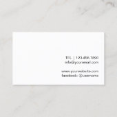 Carte De Visite Thérapeute de chiropractie de chiroprakteur (Dos)