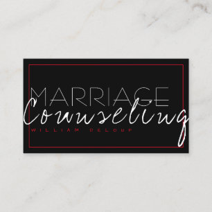 Carte De Visite Thérapeute de conseil en mariage