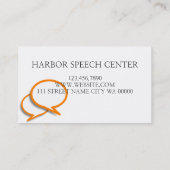 Carte De Visite Thérapeute de la parole Conseils et santé mentale (Dos)