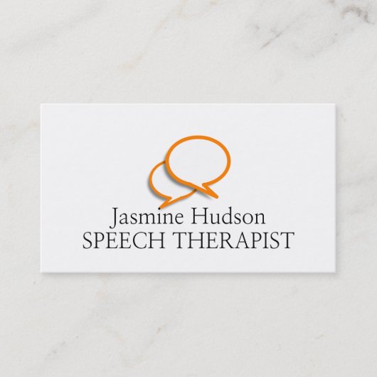 Carte De Visite Thérapeute de la parole Conseils et santé mentale (Devant)