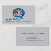 Carte De Visite Thérapeute de la parole pour enfants (Devant / Derrière)
