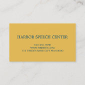 Carte De Visite Thérapeute de la parole pour enfants (Dos)