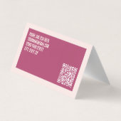 Carte De Visite Thérapeute de la parole QR plié (Dos)