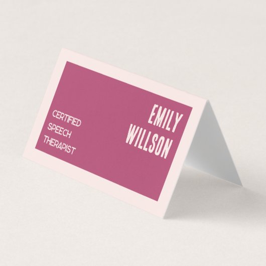 Carte De Visite Thérapeute de la parole QR plié (Devant)