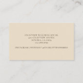 Carte De Visite Thérapeute de massage (Dos)