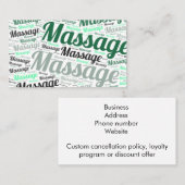 Carte De Visite Thérapeute de massage (Devant / Derrière)