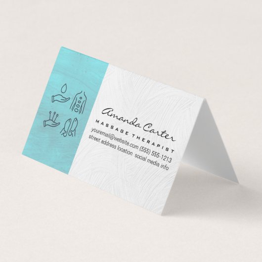 Carte De Visite Thérapeute de massage | Acupuncture Médecine holis (Devant)