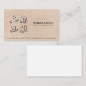 Carte De Visite Thérapeute de massage | Acupuncture Médecine holis (Devant / Derrière)