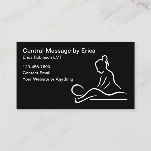Carte De Visite Thérapeute de massage agréé unique (Devant)