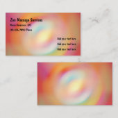Carte De Visite Thérapeute de massage autorisé par zen (Devant / Derrière)