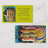 Carte De Visite Thérapeute de massage, carrosserie, (Devant / Derrière)